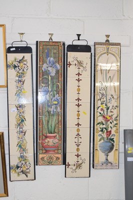 Lot 259 - Four Victorian style tile work panels