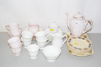 Lot 526 - A pale pink Tuscan part tea set and other...
