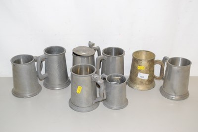Lot 565 - Quantity of pewter mugs