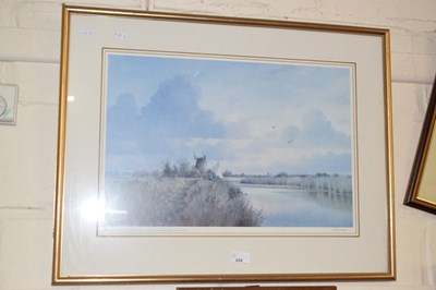 Lot 659 - Signed limited edition print of a mill on the...