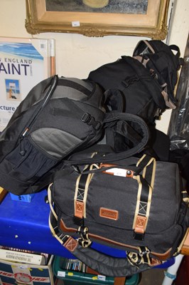 Lot 670 - Quantity of camera bags and rucksacks together...