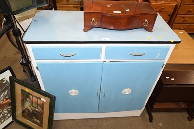 Lot 806 - A retro blue finish kitchen cabinet
