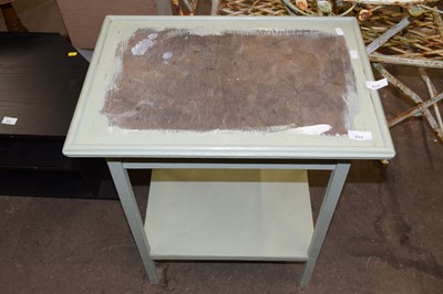 Lot 809 - A painted two tier table