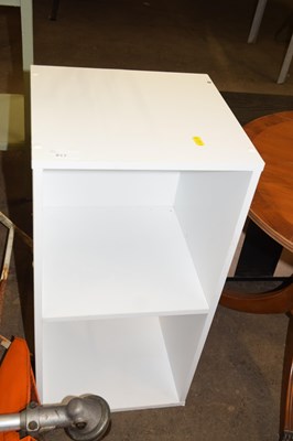 Lot 817 - A white finish bedside cabinet