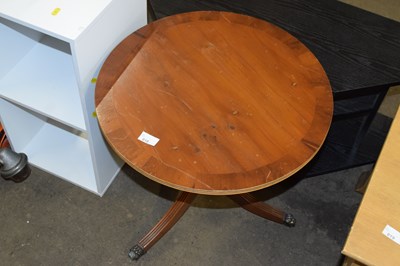 Lot 818 - A yew wood finish wine table