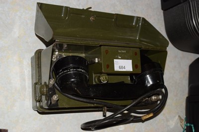 Lot 684 - A military field telephone