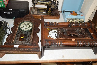 Lot 685 - A wooden wall clock and another (2) (a/f)