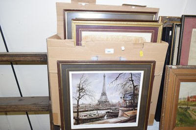 Lot 695 - Box of assorted pictures and prints