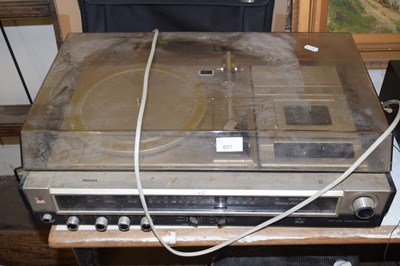 Lot 697 - A Philips turntable and cassette player