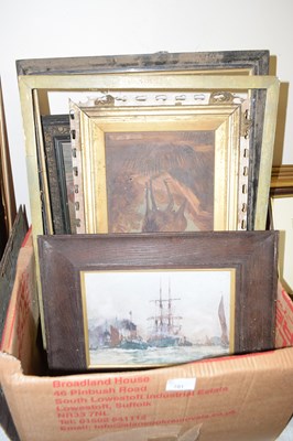 Lot 701 - Box of assorted pictures and prints