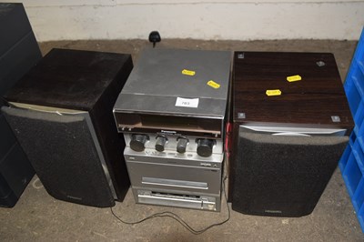 Lot 703 - A Panasonic CD stereo system and speakers