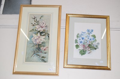 Lot 717 - Two floral watercolours