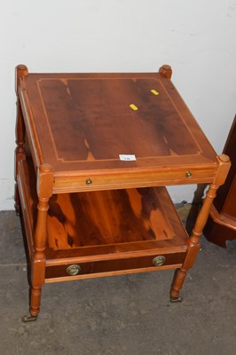 Lot 736 - Square two tier coffee table with brushing slide
