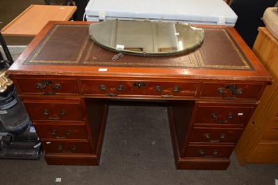Lot 743 - Twin pedestal desk