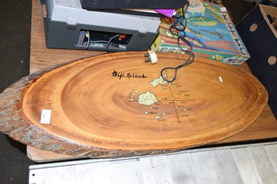 Lot 764 - A Fiji Islands wall mounted wooden map