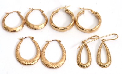 Lot 139 - Four pairs of earrings: to include two pairs...