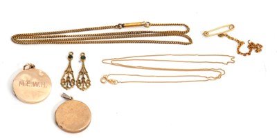 Lot 137 - A mixed lot: to include a fine chain with tag...