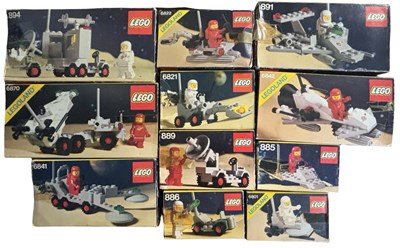 Lot 245 - Eleven vintage boxed Lego space sets, to...