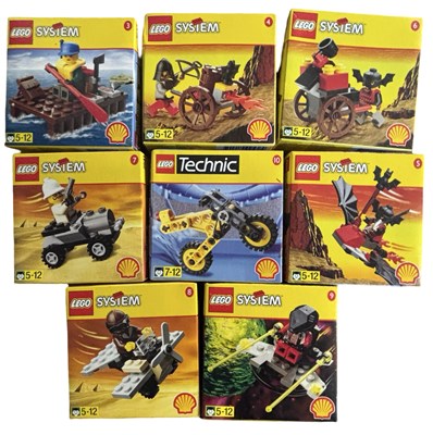 Lot 243 - Eight boxed Lego System (+ one Technic) mini...