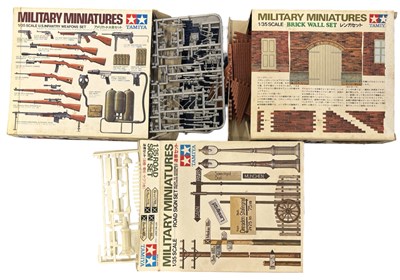 Lot 229 - Three boxes Tamiya Military Miniatures sets,...
