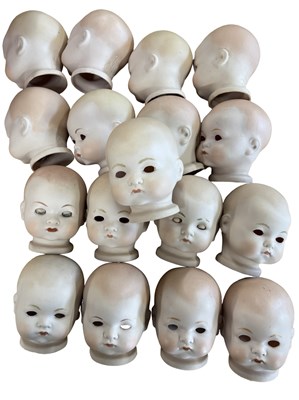 Lot 270 - ONE BOX:  Various German bisque dolls heads