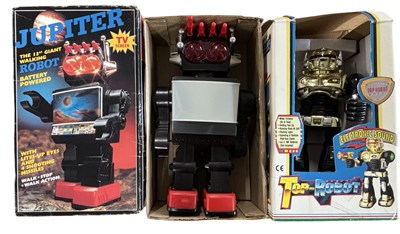 Lot 301 - A pair of vintage boxed robot toys, to include:...