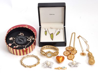 Lot 237 - A quantity of silver and costume jewellery: to...