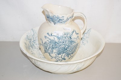 Lot 11 - A Victorian wash bowl and jug