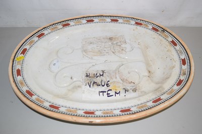 Lot 13 - Victorian oval meat plate with drainer base