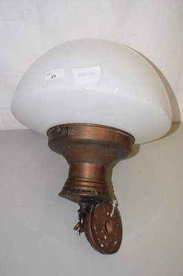 Lot 21 - A hanging ceiling light fitting with opaque...