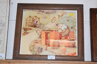Lot 31 - Comical print of pigs