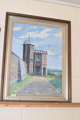 Lot 34 - John Stops study of a country house, oil on board