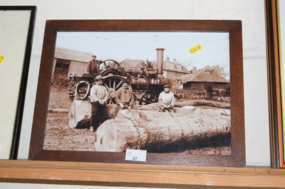 Lot 37 - Monochrome photographic print of figures...