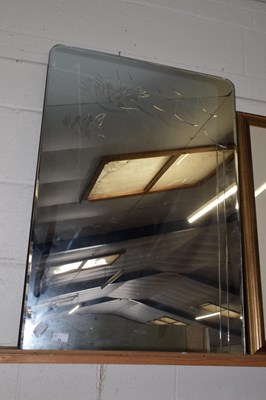 Lot 39 - Early 20th Century wall mirror with bird...