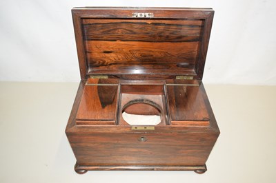 Lot 43 - A Georgian rosewood tea caddy with fitted...