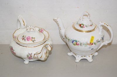 Lot 49 - Two 19th Century Staffordshire teapots