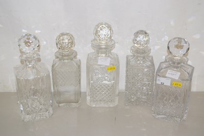 Lot 52 - A group of five decanters to include Stuart...
