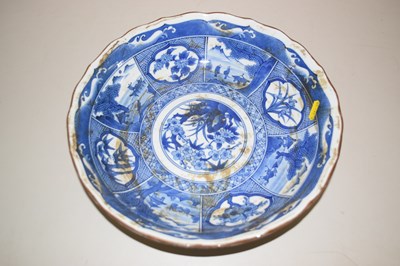 Lot 55 - A Japanese blue and white circular bowl...