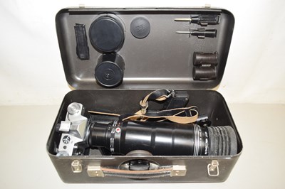 Lot 62 - A Zenit T-ES camera fitted with an extra long...