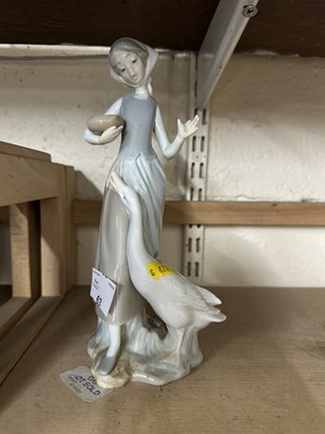 Lot 63 - A Lladro figure of a girl with goose
