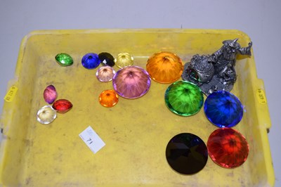 Lot 71 - A group of various coloured glass crystals