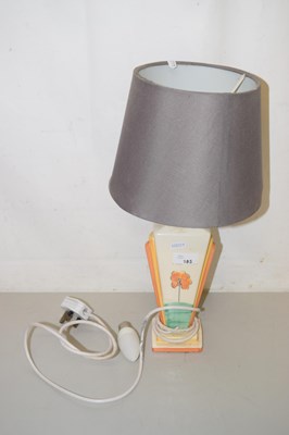 Lot 105 - A reproduction Clarice Cliff table lamp from...