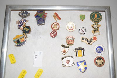 Lot 143 - A collection of various football pin badges
