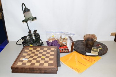 Lot 152 - Mixed Lot: A bronzed resin table lamp,...