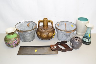 Lot 164 - Mixed Lot: Various vases, metal planters etc