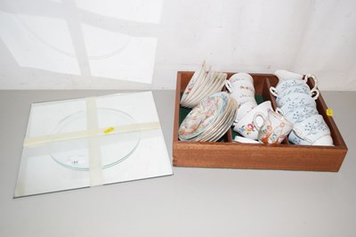 Lot 169 - Mixed Lot: Various tea wares, mirrored stand etc