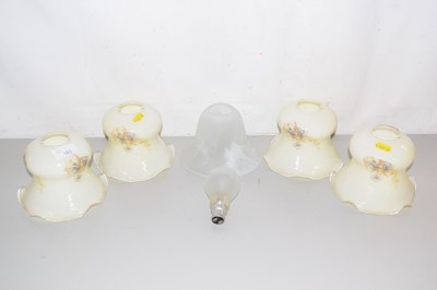 Lot 186 - Group of five glass light shades