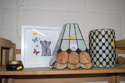 Lot 505 - Three various lampshades together with a...
