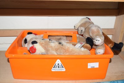 Lot 506 - Plastic toolbox and Meerkat toys