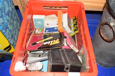 Lot 514 - Box of various cards, games, oil pastels etc